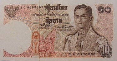 10 baht front
