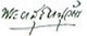Minister of royal treasury signature in banknote